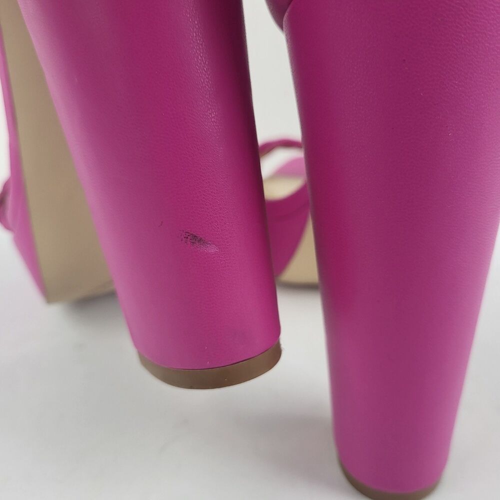 Jessica Simpson PEOMI Pink Open Toe 5" High Heel Platform Size 10M - Picture 6 of 12